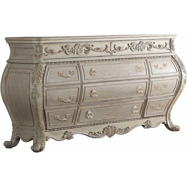 Homeroots Antique White Wood Dresser