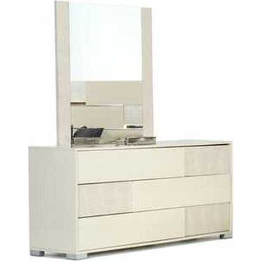 Homeroots Beige Mdf And Glass Mirror