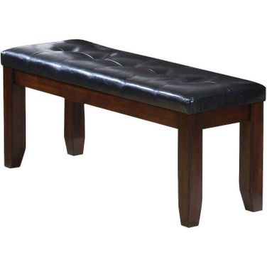 Homeroots Black And Cherry Elegant Bench