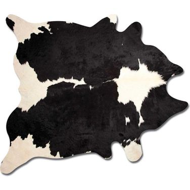 Homeroots Black And White Cowhide Rug 293172