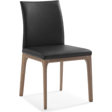 Homeroots Black Faux Leather And Metal Dining Chair 370660