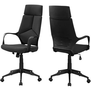 Homeroots Black Foam Metal Nylon High Back Office Chair 333458