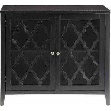 Homeroots Black Mdf Cabinet