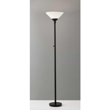 Homeroots Black Metal 300W Torchiere 372809