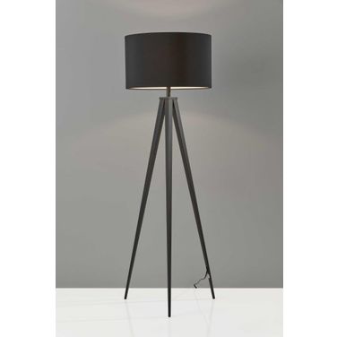 Homeroots Black Metal Floor Lamp 372803