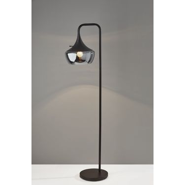 Homeroots Black Metal Floor Lamp 372856