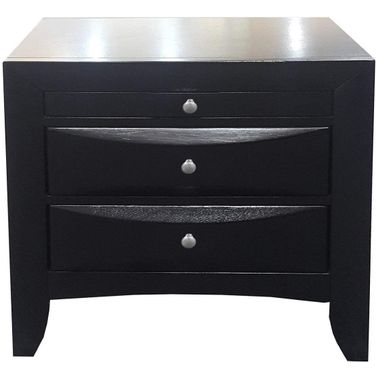 Homeroots Black Modern Nightstand
