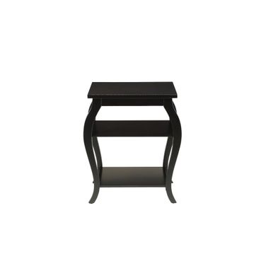 Homeroots Black Solid Wood Leg End Table 286309