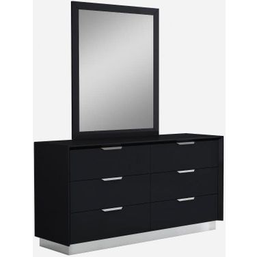 Homeroots Black Stainless Steel Double Dresser Ex Tension
