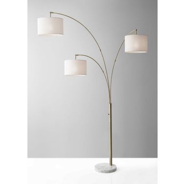 Homeroots Brass Metal 3 Arm Arc Lamp 372712