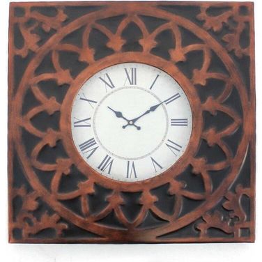 Homeroots Bronze Vintage Metal Wall Clock