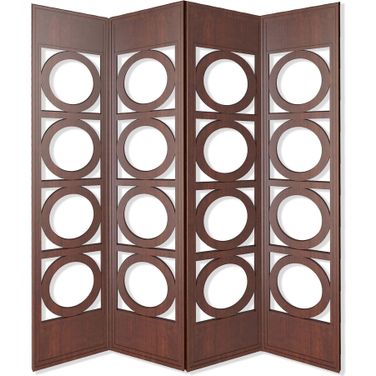 Homeroots Brown Panel Wood Screen