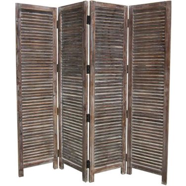Homeroots Brown Wood Screen 274748