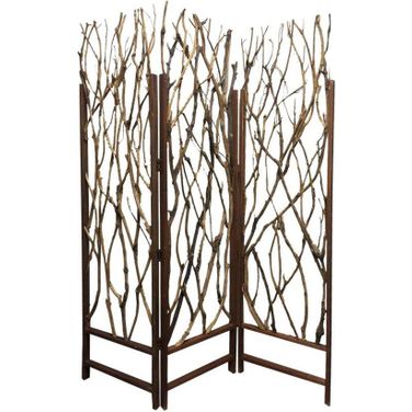 Homeroots Brown Wood Tree Screen