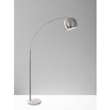 Homeroots Brushed Steel Metal Arc Lamp 372755