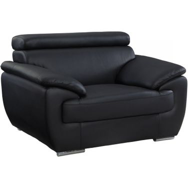 Homeroots Captivating Black Leather Chair