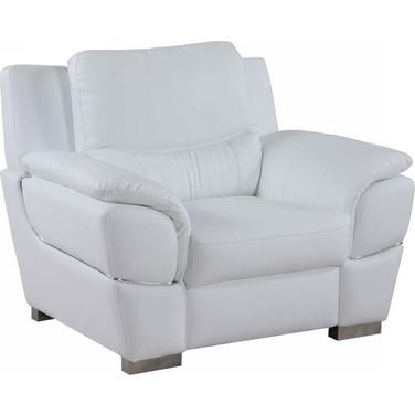 Homeroots Chic White Leather Chair