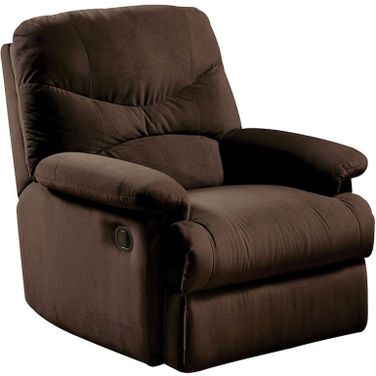 Homeroots Chocolate Upholstered Motion Recliner