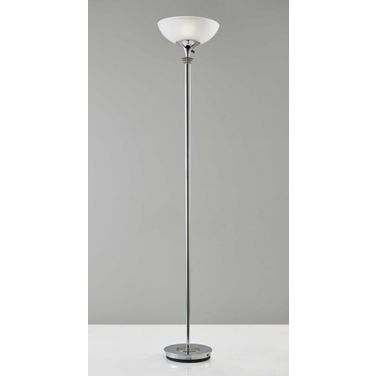 Homeroots Chrome Metal 300W Torchiere 372742