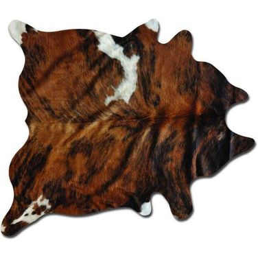 Homeroots Classic And Brindle Cowhide Rug