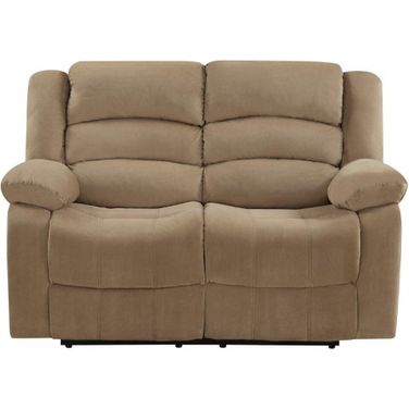 Homeroots Contemporary Beige Fabric Loveseat 329372