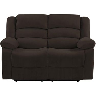 Homeroots Contemporary Brown Fabric Loveseat