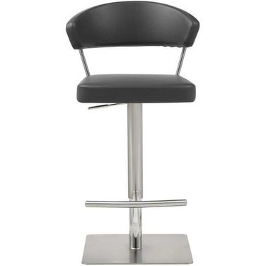 Homeroots Dark Stainless Steel Bar Stool