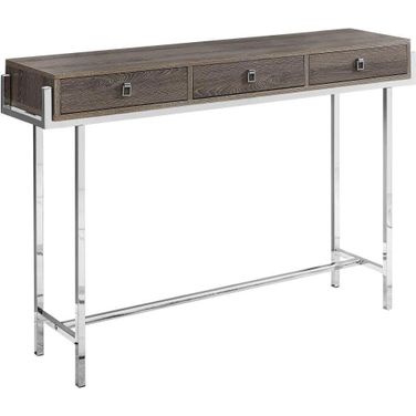 Homeroots Dark Taupe Metal Accent Table 333156