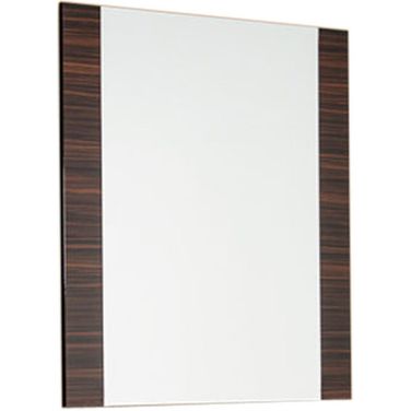 Homeroots Ebony Mdf Glass And Veneer Mirror