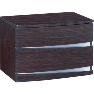 Homeroots Ex Quisite Wenge High Gloss Nightstand