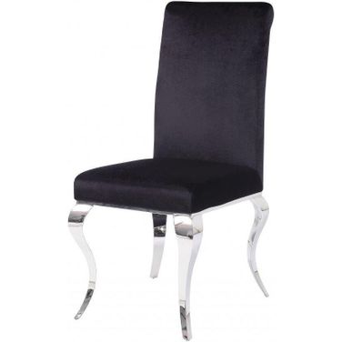 Homeroots Fabric Stainless Steel Upholstered Side Chair (Set 2) 347318