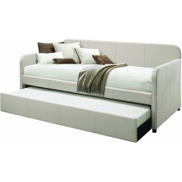 Homeroots Fabric Twin Upholstered Daybed And Trundle