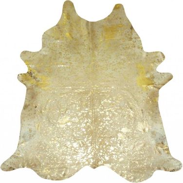 Gold Devore Brindled Cowhide Rug - 6'6"