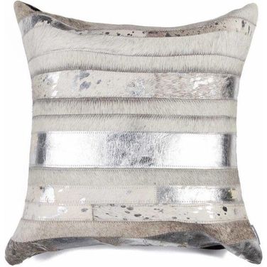Homeroots Gray And Silver Pillow 316932