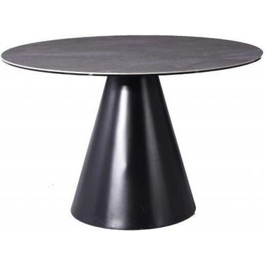 Homeroots Gray Glass And Iron Dining Table