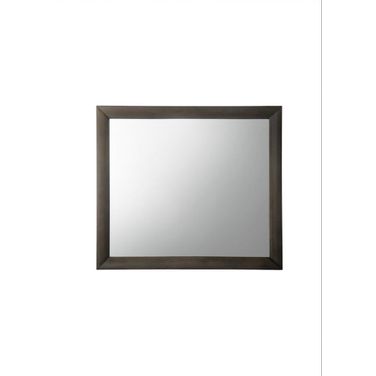 Homeroots Gray Oak Rubber Wood Mirror 318718