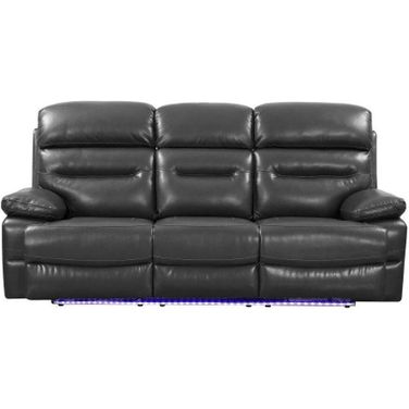 Homeroots Gray Power Reclining Sofa