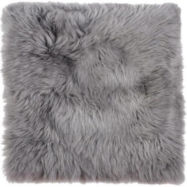 Homeroots Gray Sheepskin Seat And Chair Cover
