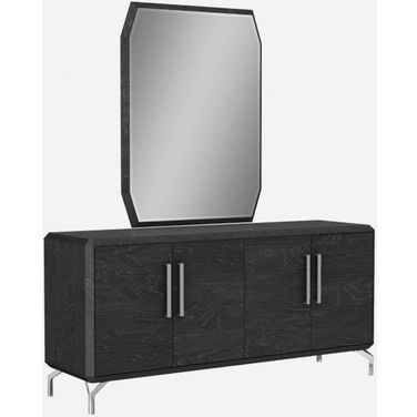 Homeroots Gray Velvet Buffet