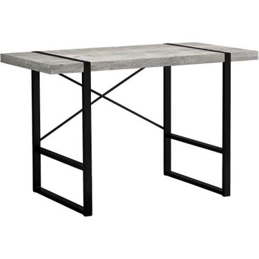 Homeroots Grey And Black Reclaimed Wood Metal Computer Desk
