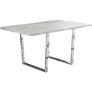 Homeroots Grey Particle Board Metal Dining Table 332624