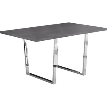 Homeroots Grey Particle Board Metal Dining Table 332625