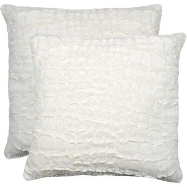Homeroots Ivory Mink Faux Pillow 2 Pack 317199