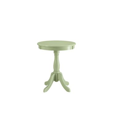 Homeroots Light Green Solid Wood Leg Side Table 286301