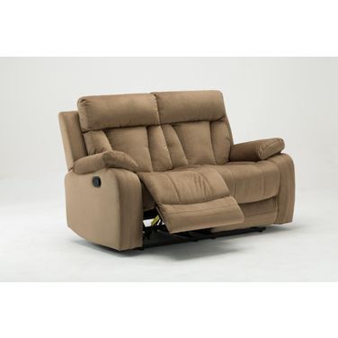 Homeroots Modern Beige Fabric Loveseat