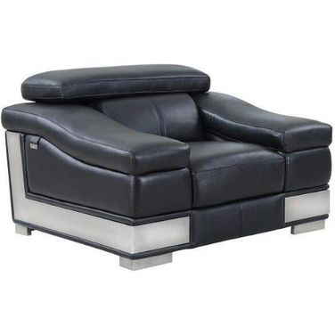 Homeroots Modern Black Leather Chair