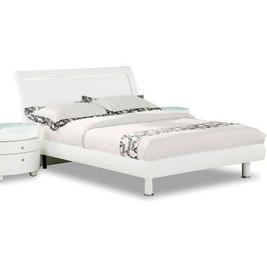 Homeroots Modern California King White High Gloss Bed 343977
