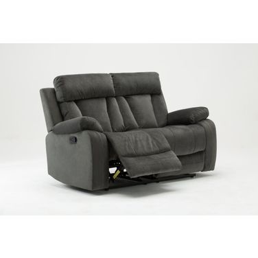 Homeroots Modern Grey Fabric Loveseat