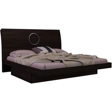 Homeroots Modern Queen Wenge High Gloss Bed