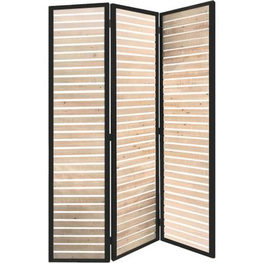 Homeroots Natural Brown Wood And Metal Screen